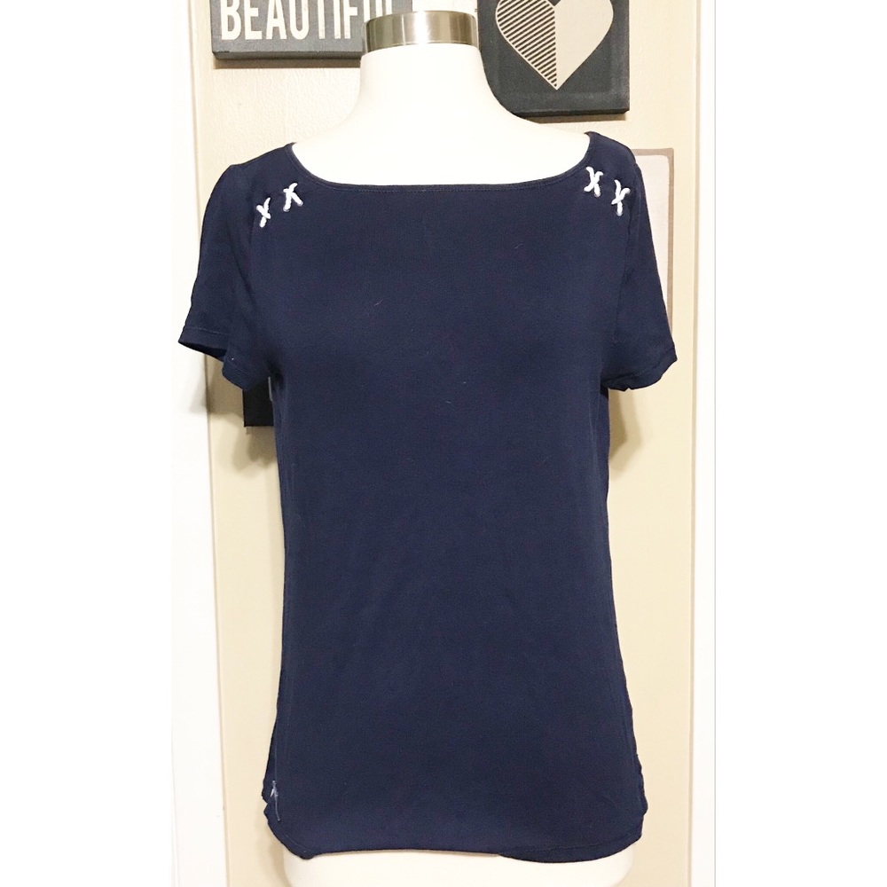 Ralph Lauren Navy Mini Rope Stitched Tee